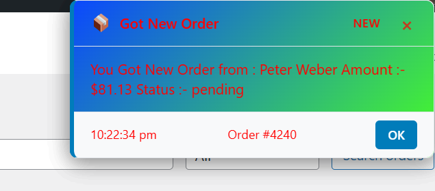 Desktop Notification for Woocommerce