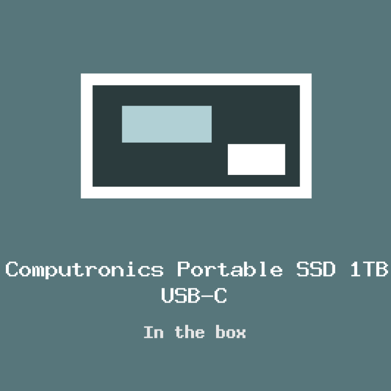 Computronics Portable SSD 1TB USB-C