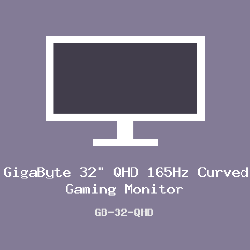 GigaByte 32″ QHD 165Hz Curved Gaming Monitor